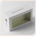 crisp white ink print box attach PVC display window on the cover